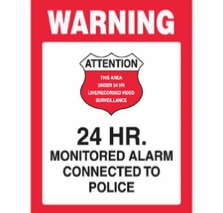 Monitored Security Sign